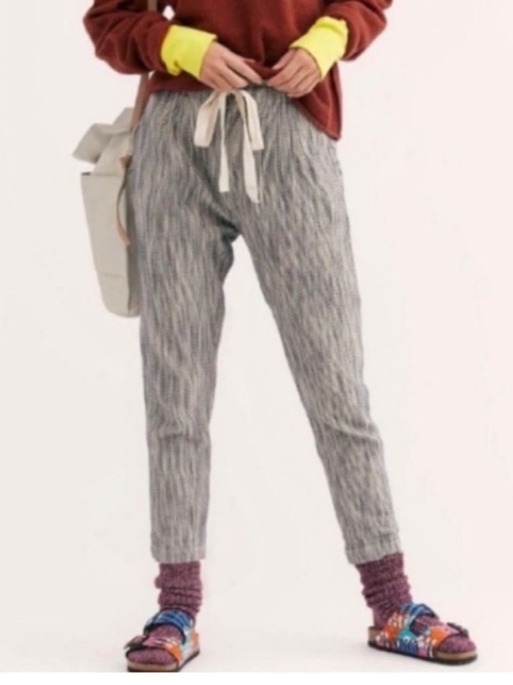 NWT Free People light at Sunrise Crop pants in Blue